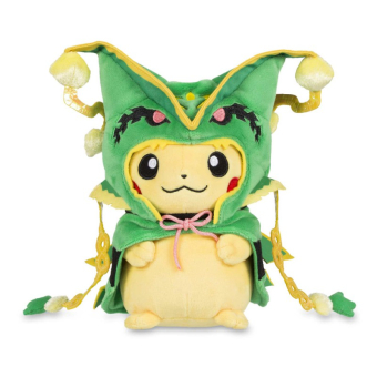 Officiële Pokemon center knuffel pikachu cosplay mega Rayquaza +/- 23CM